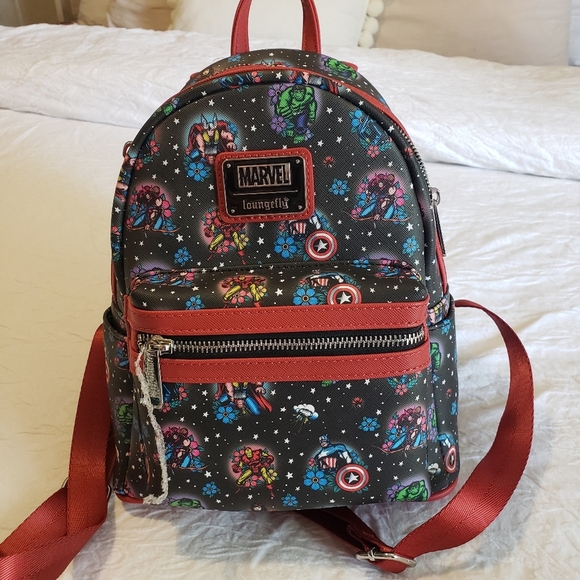 Loungefly Handbags - NEW LOUNGEFLY-MARVEL-AVENGERS-TATTOO MINNI BACKPACK